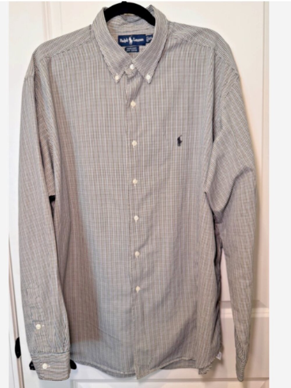 Polo Ralph Lauren Shirt Men’s XXL Marlowe Cotton Plaid Long Sleeve Button Up